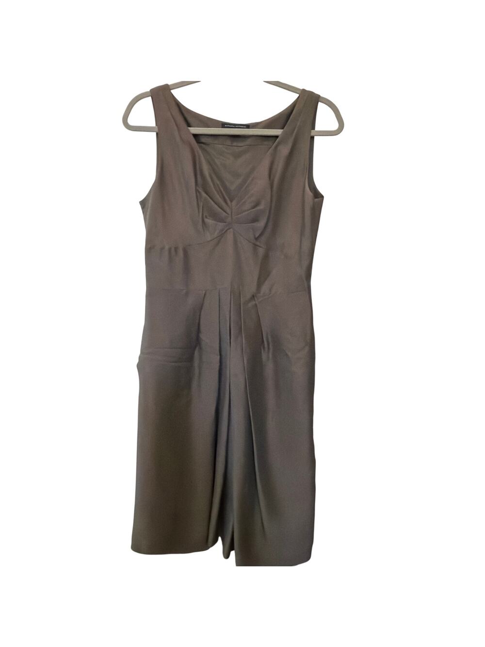 Banana Republic 100% Silk Dress Women's Size 6 Taupe Brown Luxury Old Money Chic